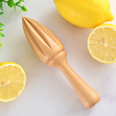 极速Wooden Lemon Squeezer Hand Press Manual Juicer Fruit Ora