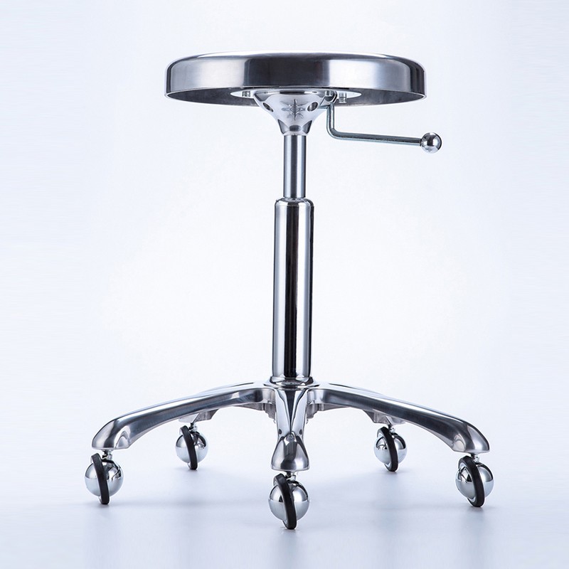 新款全不锈钢大工椅师傅椅不卡发大工凳地球仪轮美发剪发发型师椅