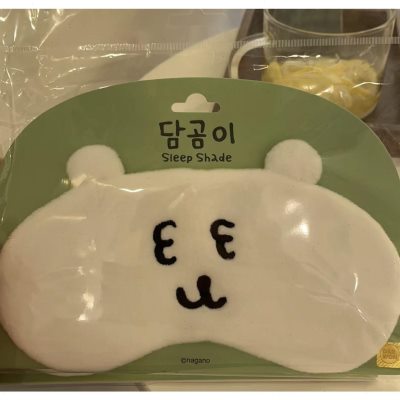 自嘲熊眼罩 出口高品质睡眠遮光透气冰袋可调节午休眼袋