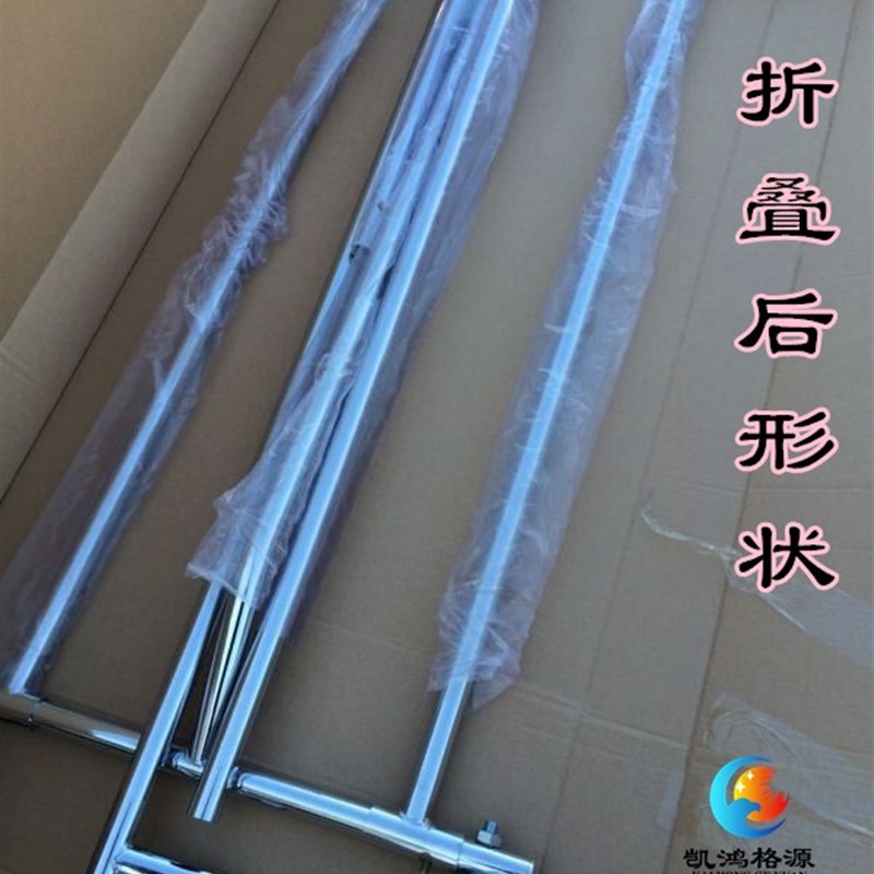 服装店单杠挂衣架伸缩折叠龙门架展示架剧组拍戏移动带刹车轮架子