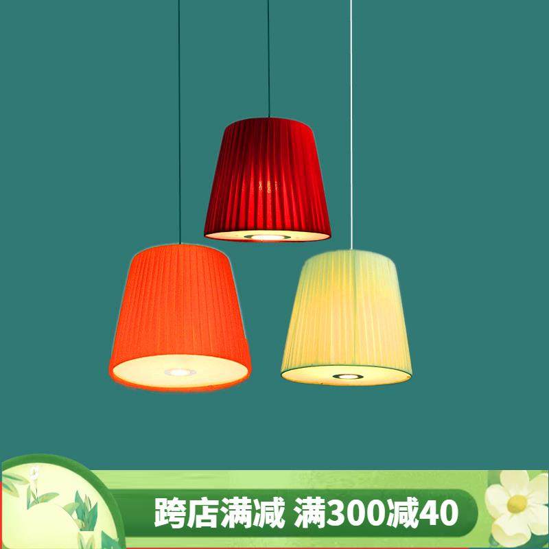 餐厅装饰布艺吊灯酒店客房餐馆包间包厢宾馆饭店布灯罩米黄橙褶皱,家装灯饰光源,客厅吊灯,淘宝优惠券,粉丝福利购,淘宝优惠卷