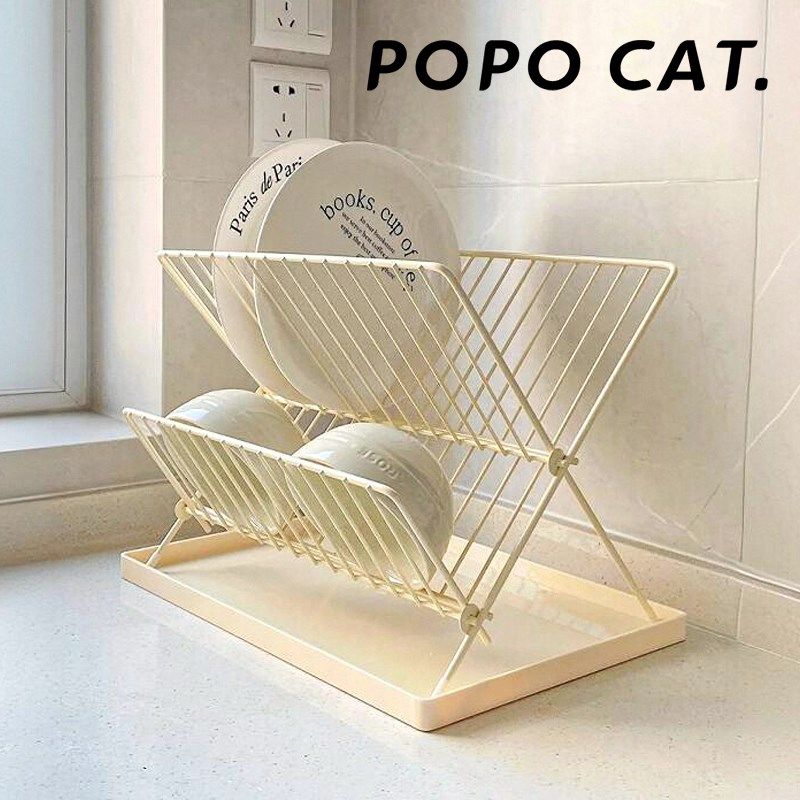 奶油风放c碗架厨房可折叠碗盘收纳架碗碟置物架台面多功能沥水架,厨房/烹饪用具,碗架,淘宝优惠券,粉丝福利购,淘宝优惠卷