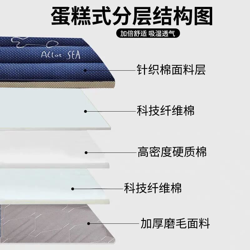 新疆包邮加厚床垫家用床垫子双人A可折叠学生宿舍单人榻榻米床褥