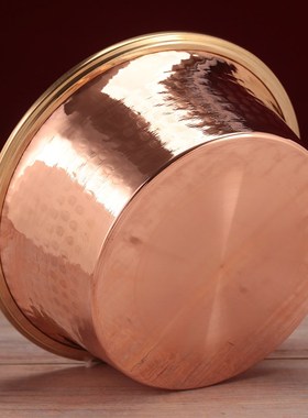 藏式供水杯红铜供奉杯八供杯水财神供水碗室内佛堂X供奉平底摆件