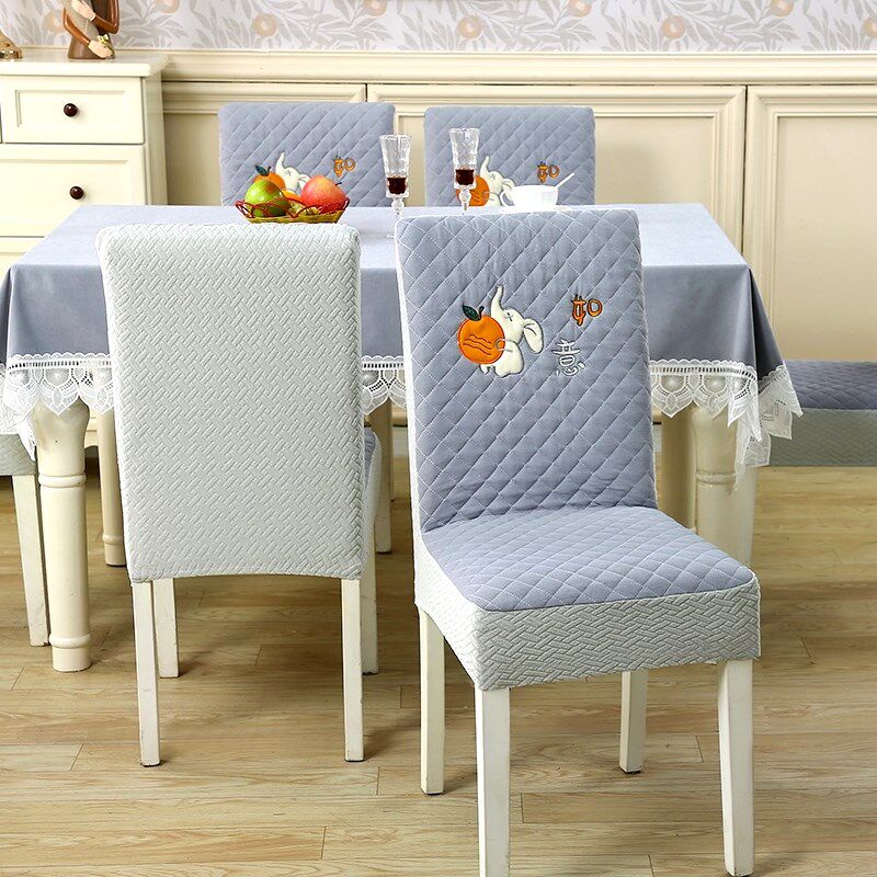 防滑加厚椅子套罩全包保护202z4坐垫靠背直角皮实木餐桌板凳座家