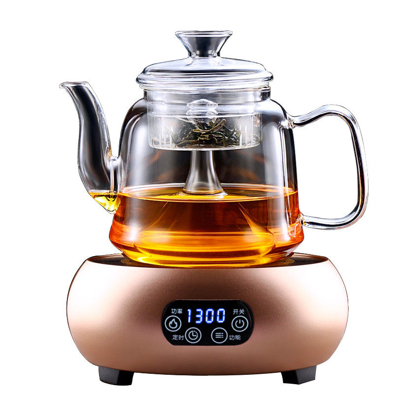 蒸汽煮茶壶烧水壶泡茶专用蒸茶器电陶炉煮茶O黑茶玻璃蒸煮两用茶