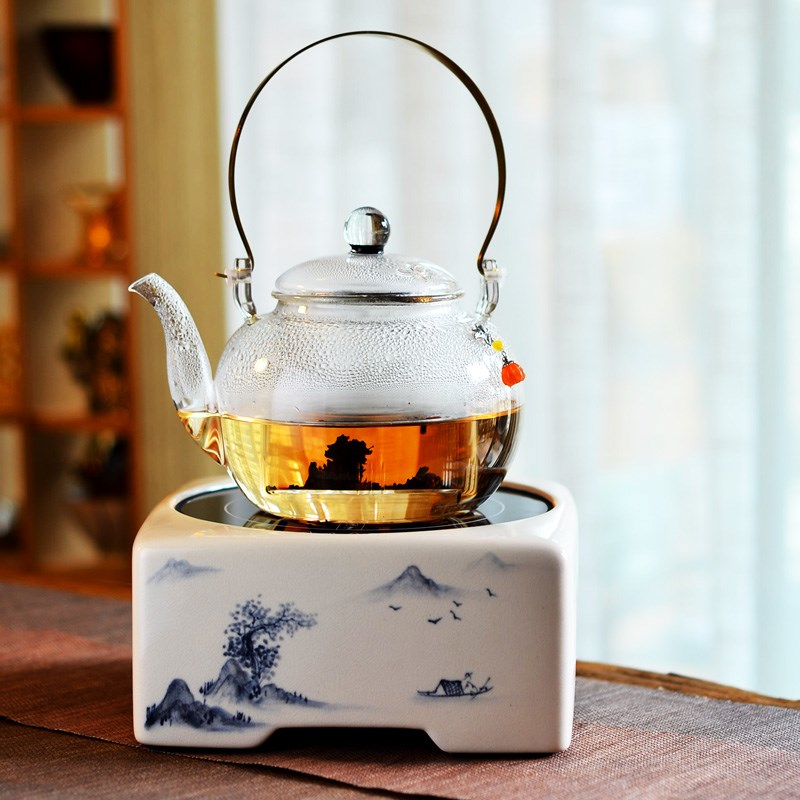 中式智能煮茶家用小型电陶炉w功夫茶烧水静音炉灶茶具套装围炉喝