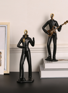 音乐艺术摆件g创意家居客厅玄关酒柜电视柜人物模型轻奢装饰工艺