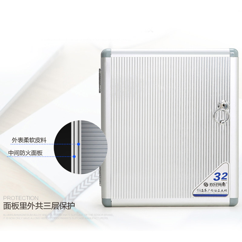 铝合金12-1h60位带锁钥匙箱钥匙柜壁挂式收纳盒管理钥匙箱子壁挂