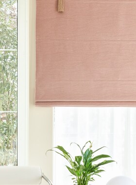 2023新款韩式罗马帘遮光u窗帘升降帘提拉小窗短帘素色卧室飘窗窗