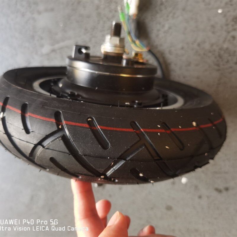 10寸电动滑板无刷轮毂鼓煞电机含轮胎迷你电L动车电机350w500w