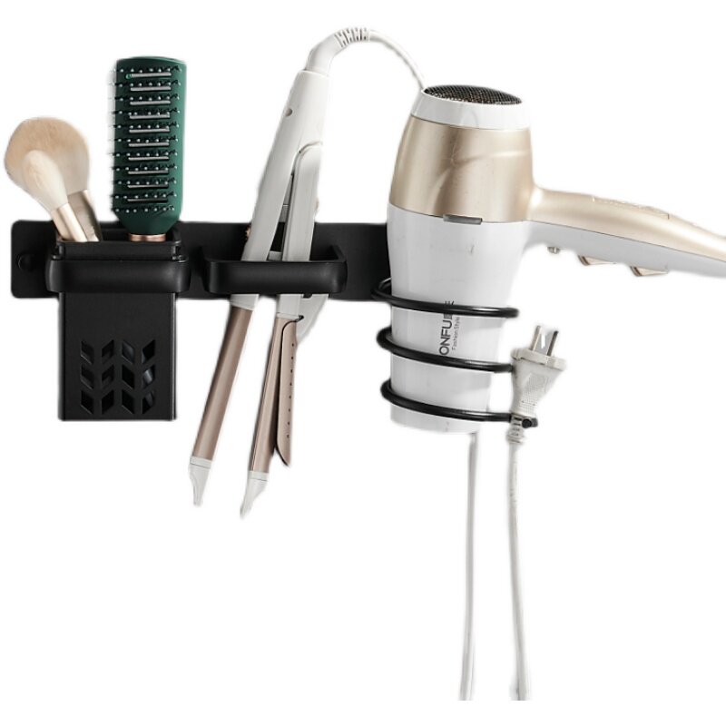 跨境吹风机支架壁挂浴室卷发棒直发器G护发工具架家用电吹风筒架