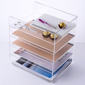 三锐亚克力文件架大容量六层文件收纳架办公室桌面资料架办公档案