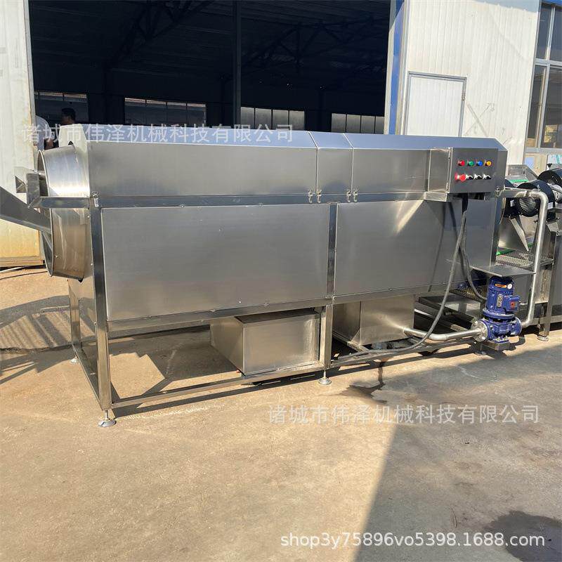 新型毛豆去杂滚筒式清洗机伟泽清洗机厂家葡萄干去污毛刷清洗机