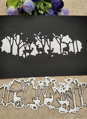 de bosque ciervos Fondo Metal Cutting Dies Stencils For Card