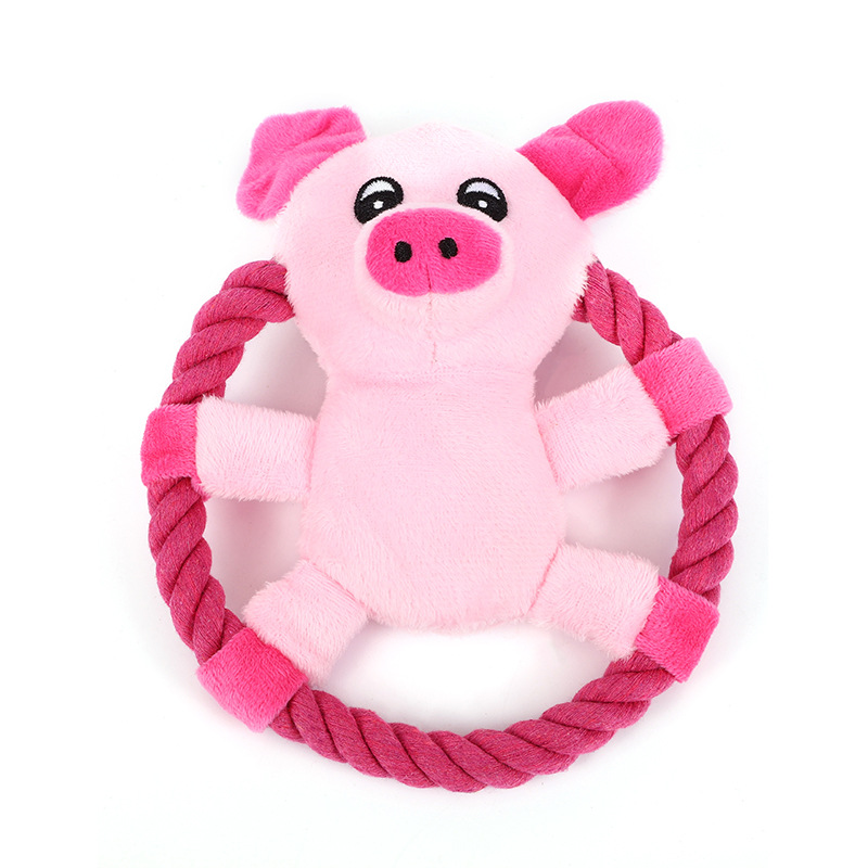 Interactive Bite Resistant Frisbee Pet Products Dog Plush Fr