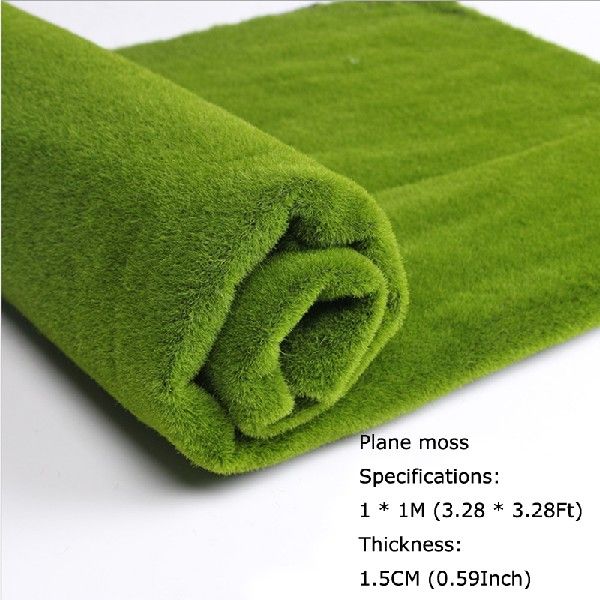 1x1m Simulation Artificial Moss Grass Turf Mat Wall Green