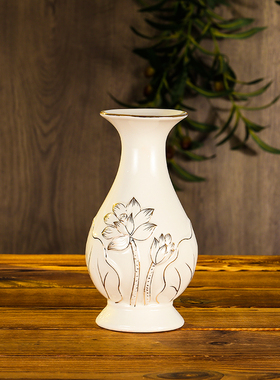 供瓶供佛花瓶陶瓷供瓶佛堂观音净水瓶摆件佛前佛家用礼佛佛前供瓶