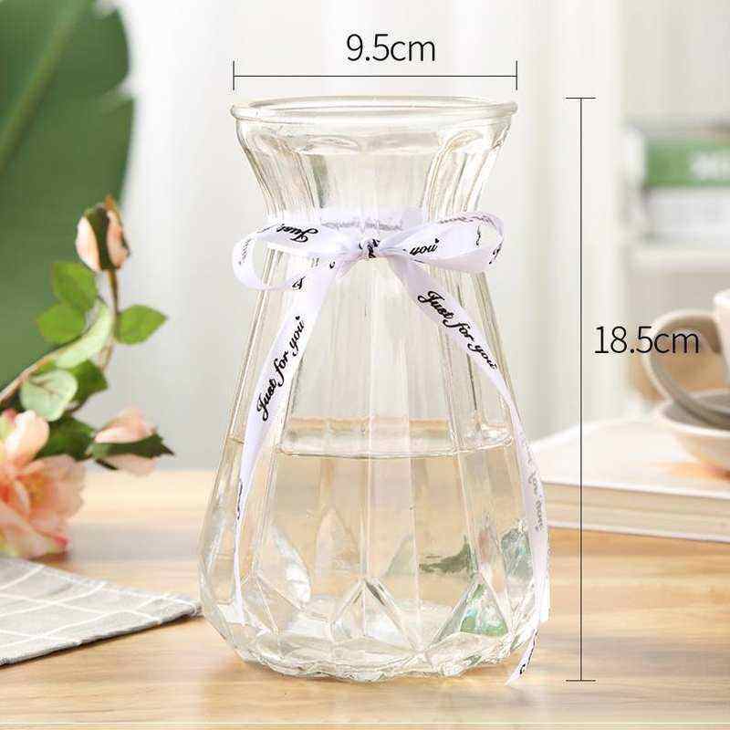 花瓶创意小型可爱放干花小花瓶玻璃单只花好看养花小花瓶容器花卉