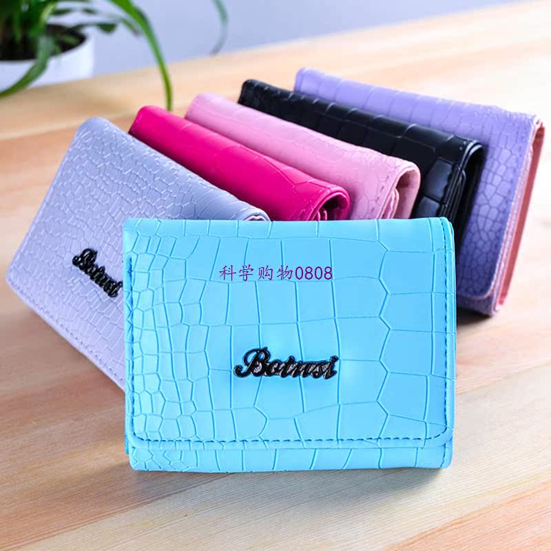 新品2017 New Leather Wallet Multifunctional Short Design Wom