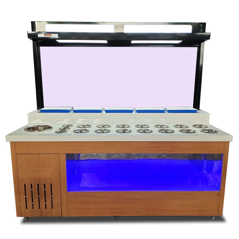 直销自助火锅店调料台柜冷藏保鲜酱料台麻辣烫串串火锅沙拉小料台