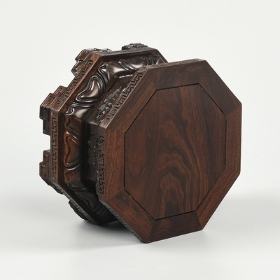 红木雕刻工艺礼品摆饰佛像底座八角奇石玉石财神观音莲花金刚黑檀