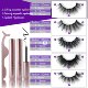 pairs magnetic eyelashes eyeliner tweezers