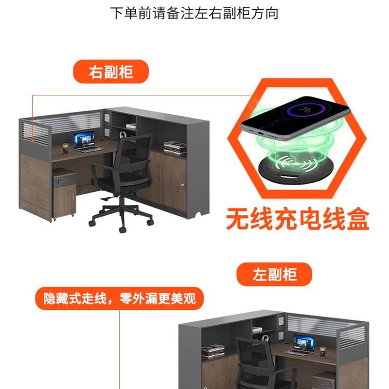 工位办公桌椅组合四双人屏风卡座卡位财务办公室员工办公桌职员桌