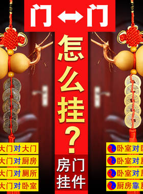 好货五帝钱门对门葫芦挂件天然开口真品铜钱大门厕所门口吉祥小中