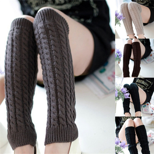 NEW Fashion Gaiters Boot Cuffs Woman Thigh High Warm Knit