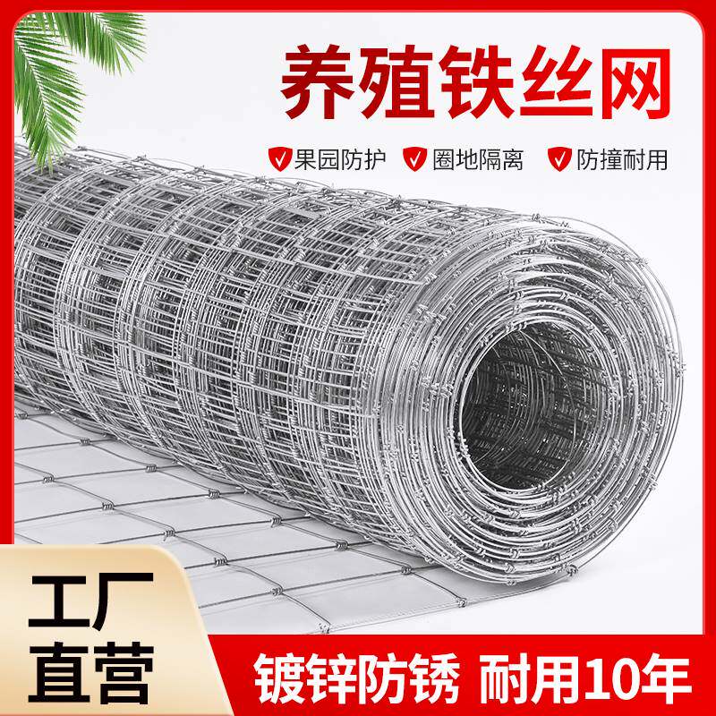 极速德国进口铁丝网养殖网热浸镀锌牛栏网拦牛羊防护网圈地钢丝网