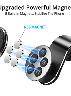 Magnetic Car Phone Holder Air Vent Clip Mount Rotation Cellp