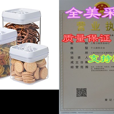 3 pc. Set Large Capacity Clear Food Containers w Airtight L