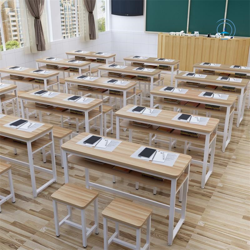 中小学生课桌椅培训桌学校辅导班托管补习班写字桌组合双人学习桌