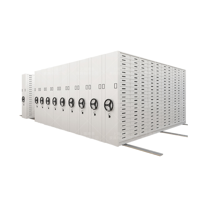 手摇密集架档案室电动轨道移动架钢制壹号零号底图柜办公室文件柜