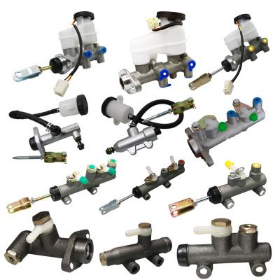 电动四轮三轮车刹车泵油刹总泵单出双出刹车泵刹车把上泵改装配件