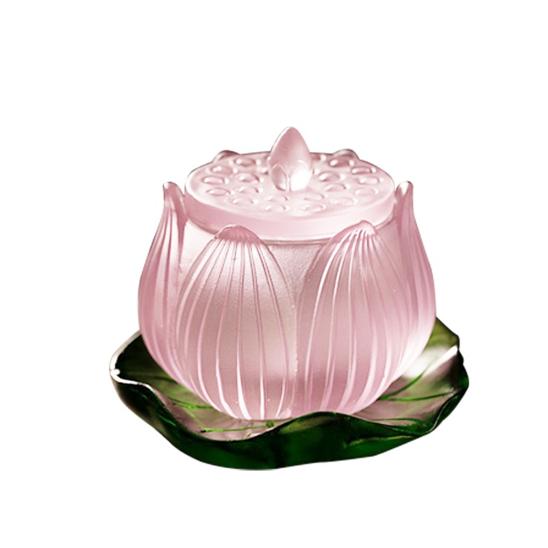 佛堂圣物七宝琉璃供杯供佛观音圣水杯莲花供水杯大悲水贡杯包邮