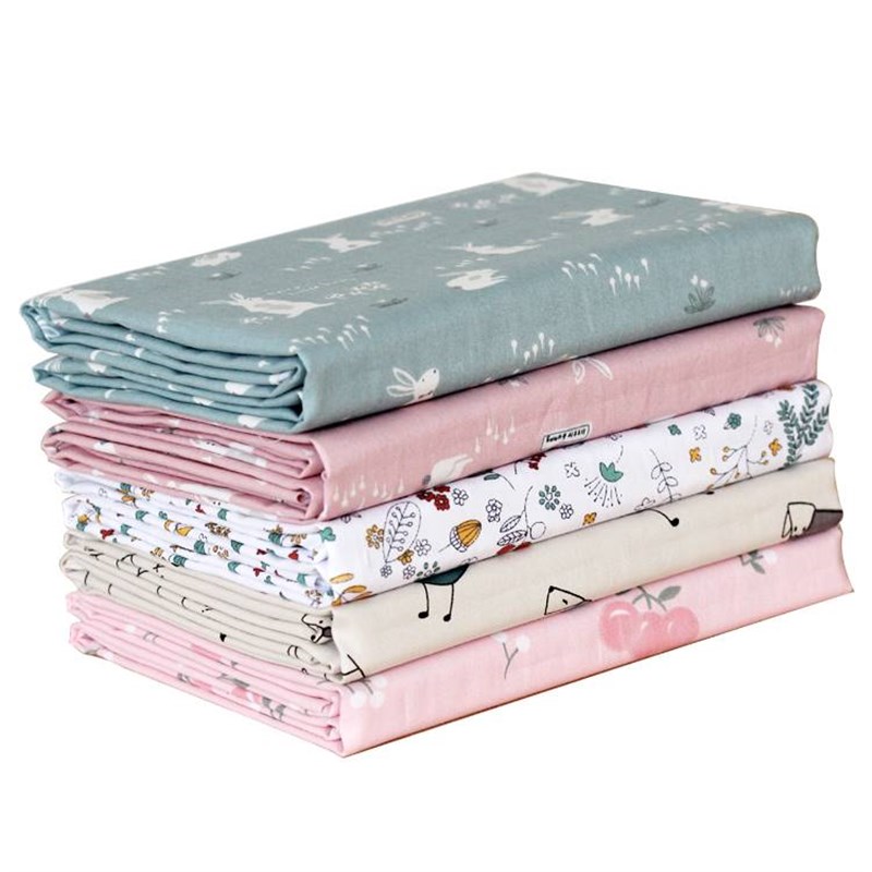 全棉布斜纹面料儿童纯棉布头棉布床布卡通手工DIY布料包邮