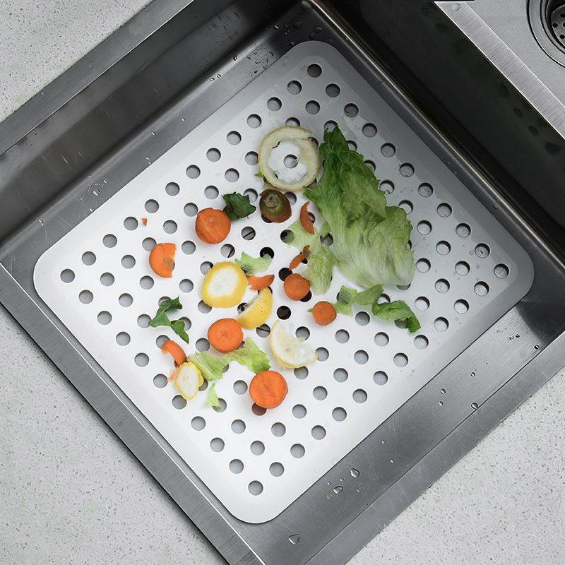 厨房水槽硅胶沥水垫洗碗水池防堵塞厨余垃圾过滤网餐具保护多用板