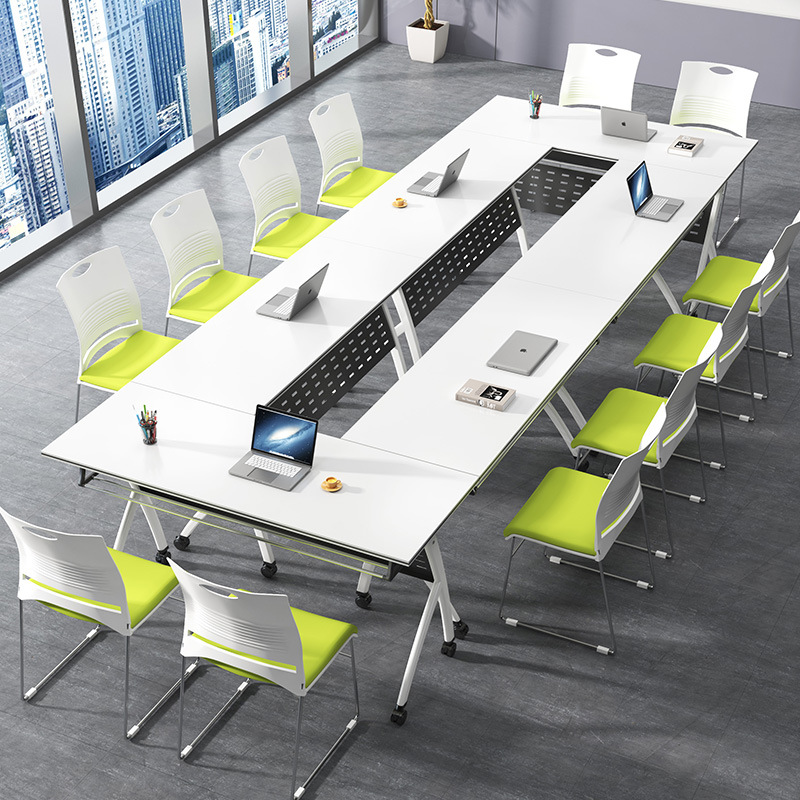 多功能移动折叠办公会议桌椅组合可拼接休闲洽谈长条桌培训桌课桌