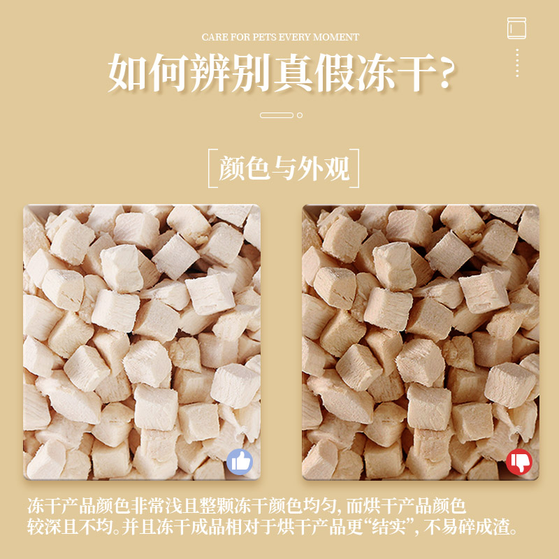 乔瑟琳鸡肉粒冻干猫咪狗狗零食小肉干纯肉营养成幼猫猫粮狗食桶装