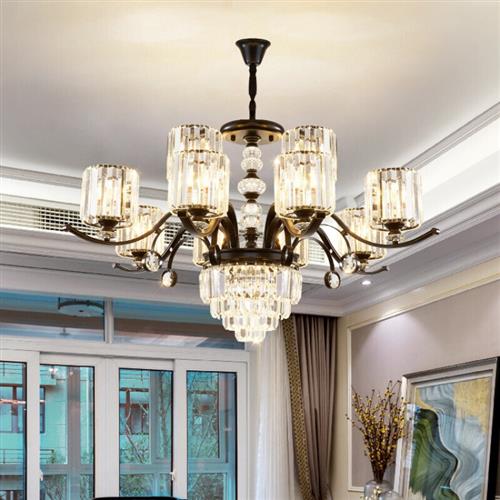 新品新款轻奢水晶客厅吊灯客厅灯豪华卧室美式组合全屋套餐 12(8+