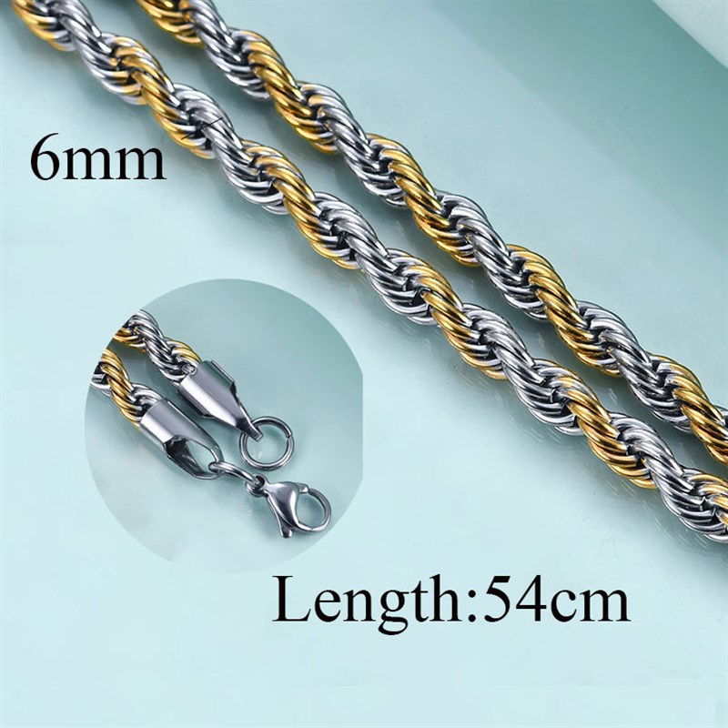 2023 Temperament Fashion Cube Rope Chain Men Necklace