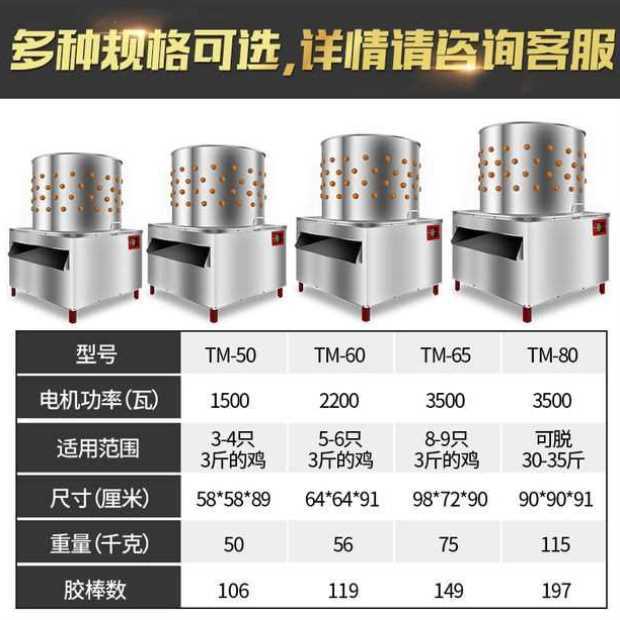 睿富家禽脱毛机商用杀鸡鸭鹅拔毛机神器小型全自动褪毛机不锈钢去