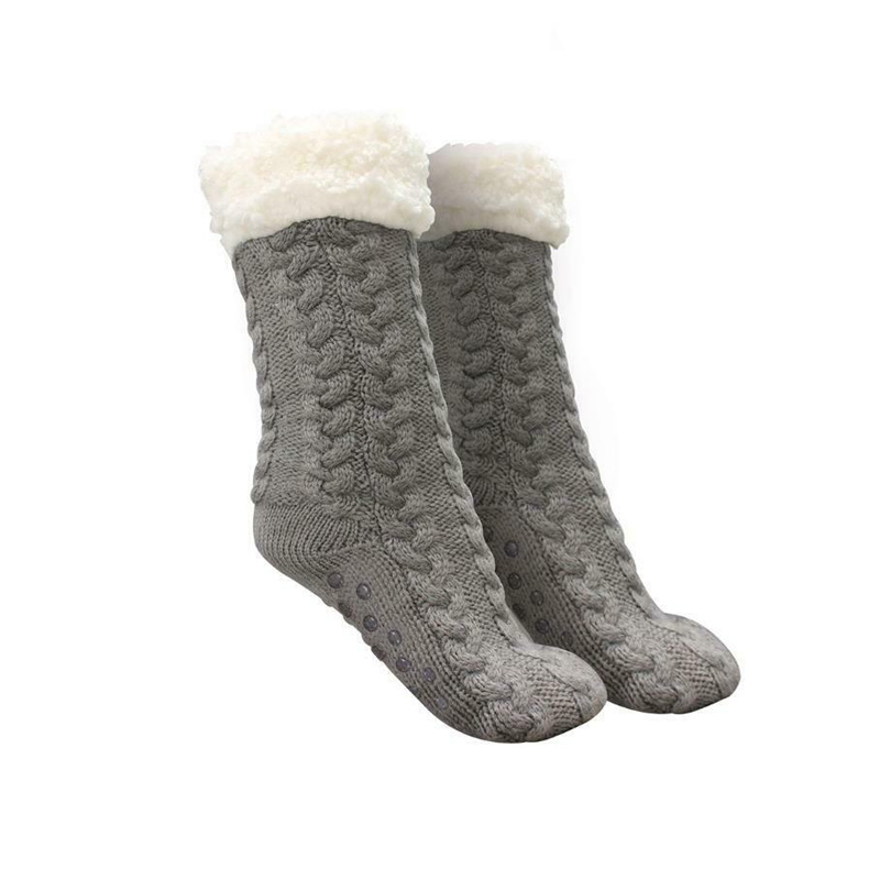 New Women Socks Soft Thick Fleece Warm Anti-Slip Slipper Hom