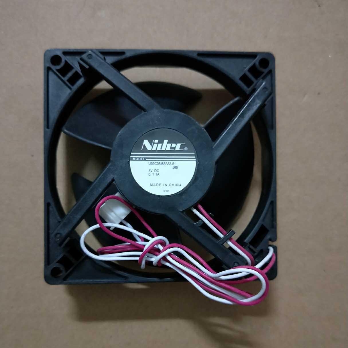 原装NIDEC 9cm 9025 U92C08MS2A3-51 8V DC 0.11A 冰箱风扇