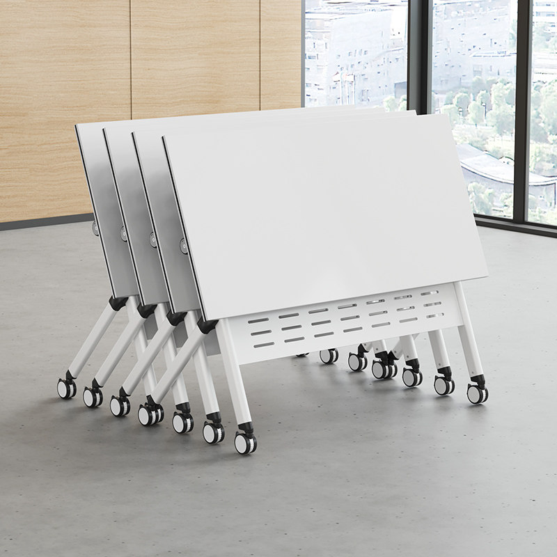 折叠培训桌椅组合拼接长条桌折叠会议桌培训室课桌移动教室办公桌