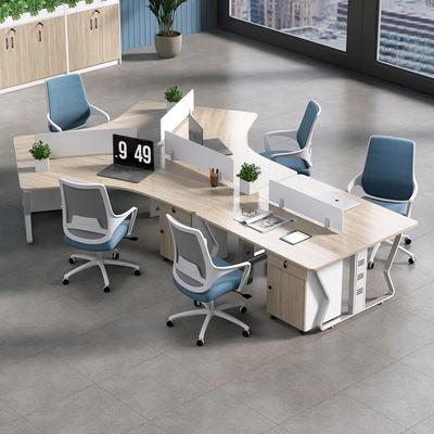 职员办公桌三六多人工位桌子办公室创意员工简约现代异形桌椅组合