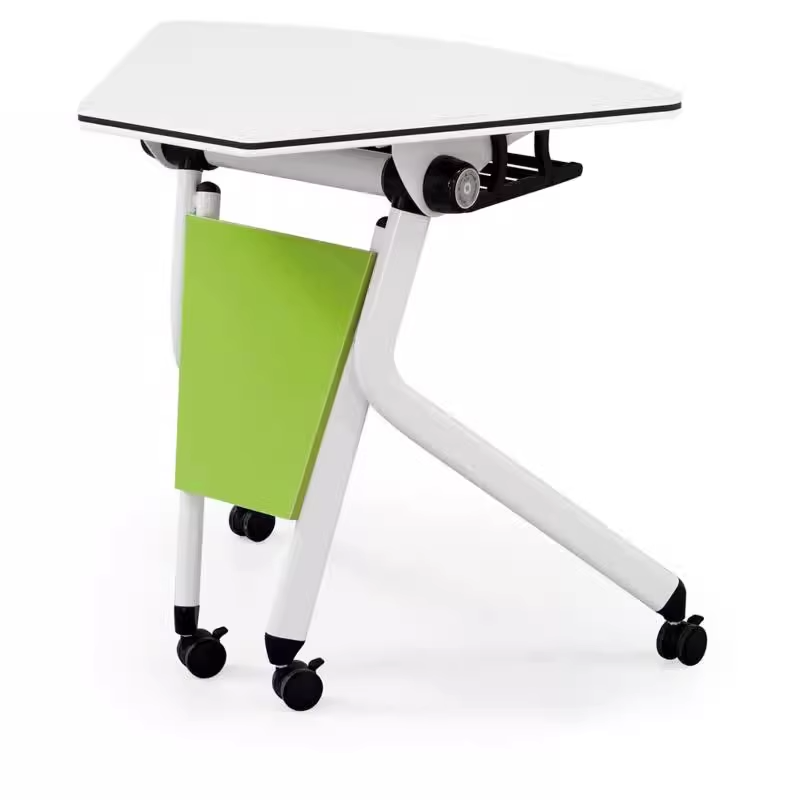 折叠会议桌带轮子可拼接扇形