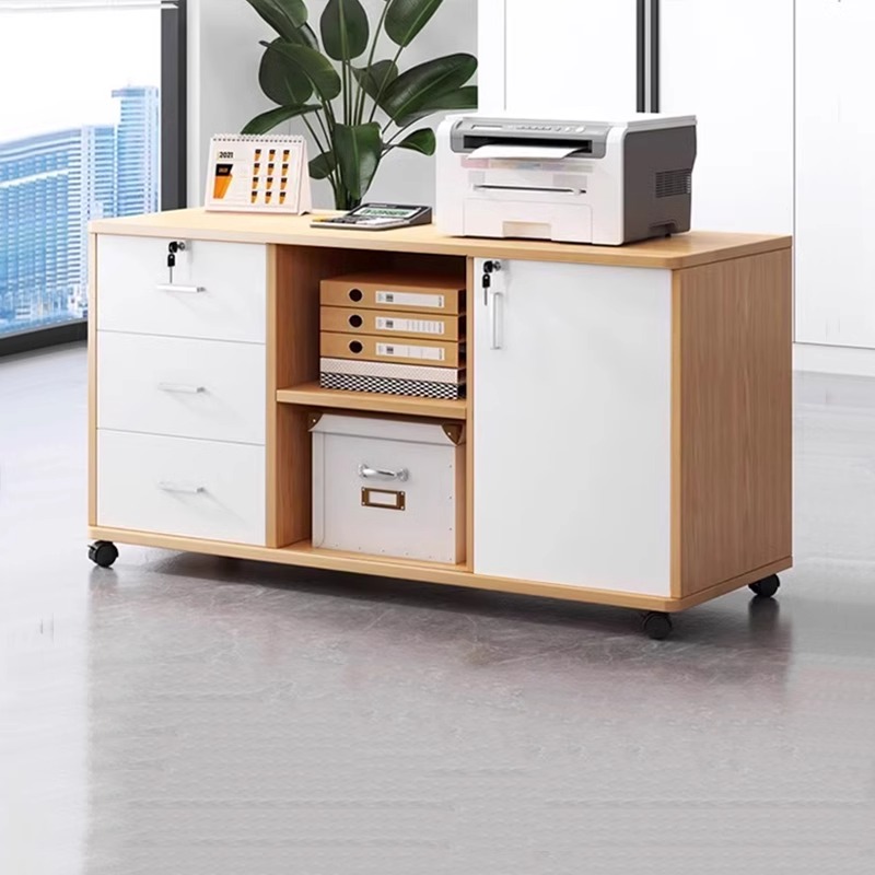 办公桌边柜侧室矮带锁抽屉柜